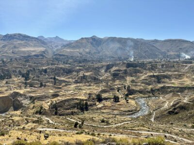 Pre-Inca platforms in the Colca River Valley